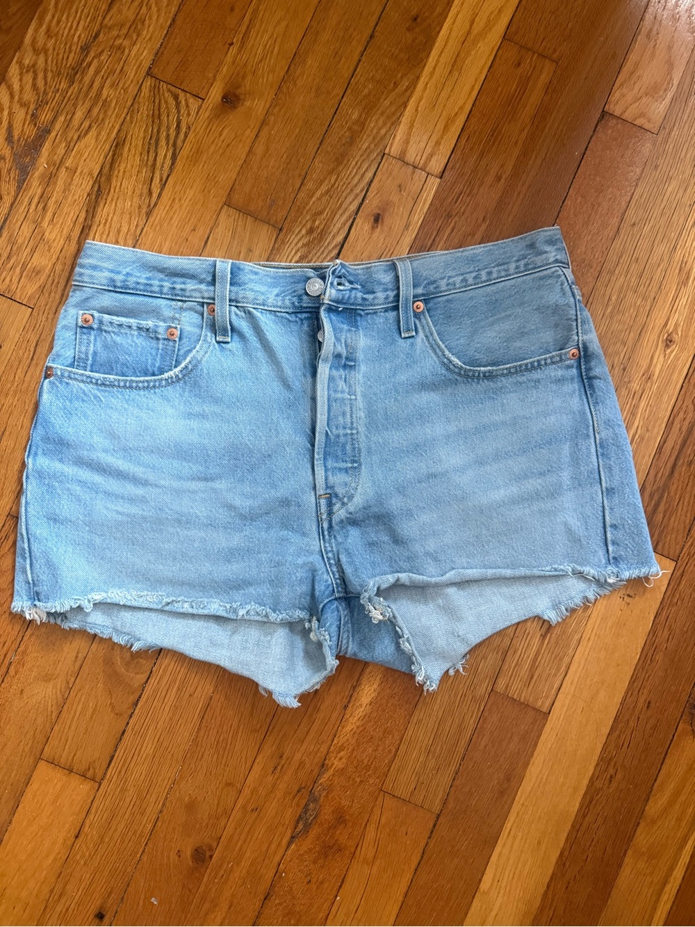 Levi's Light Wash Denim Cutoff Shorts